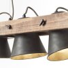 Pendant Light Brilliant Plow Dark wood, black, 3-light sources