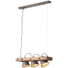 Pendant Light Brilliant Plow Dark wood, black, 3-light sources