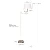 Steinhauer MEXLITE floor lamp stainless steel, 1-light source