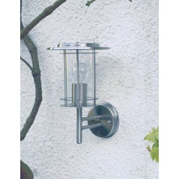 Brilliant YORK Outdoor Wall Light stainless steel, 1-light source