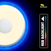 Brilliant VIKTOR Ceiling Light LED silver, white, 1-light source, Remote control, Colour changer