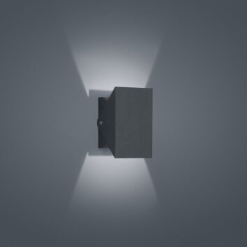 Helestra Free outdoor wall light LED grey, 1-light source