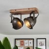 Ceiling Light Glostrup brown, stainless steel, 2-light sources