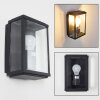 TIEVA outdoor wall light black, 1-light source