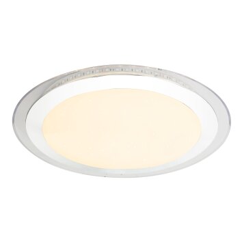 Globo NICOLE II Ceiling light LED glass, white, 1-light source, Remote control, Colour changer