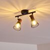 ERRESTED Ceiling Light Dark wood, black, 2-light sources